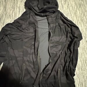 Women's Black Camouflage Lightweight Jacket Zip down jacket